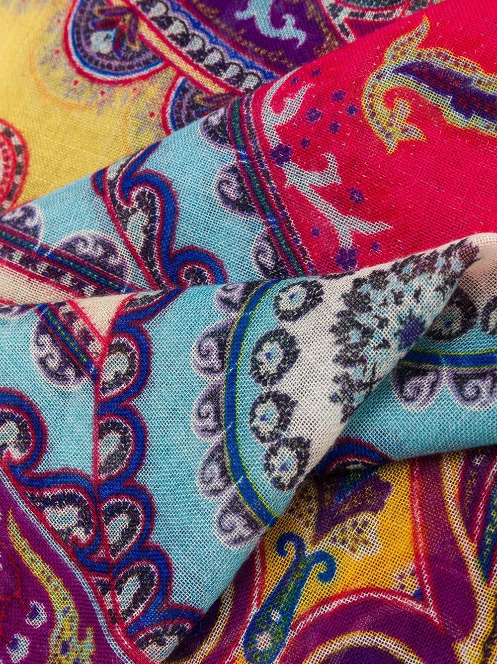 paisley print scarf - 3