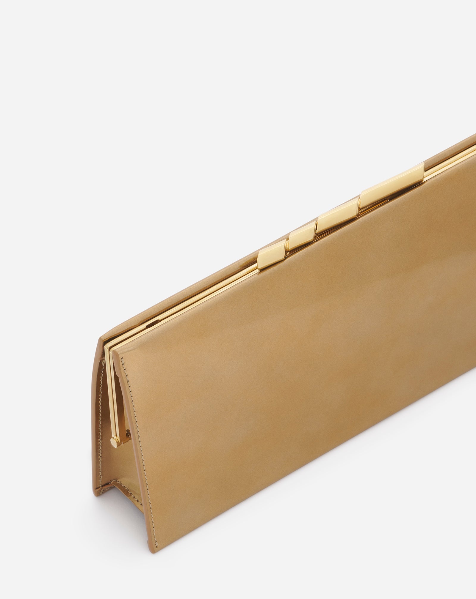 SEQUENCE BY LANVIN METALLIC LEATHER CLUTCH BAG - 5