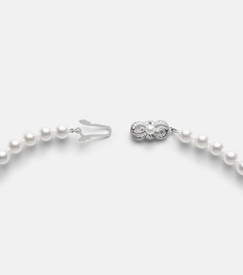 18kt white gold necklace with pearls 6