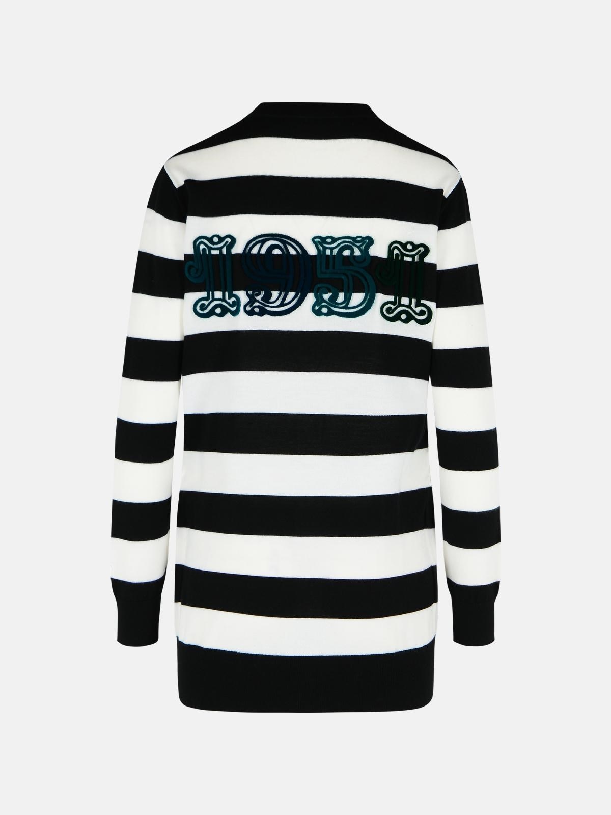 'FIEMME' TWO-TONE VIRGIN WOOL CARDIGAN - 3