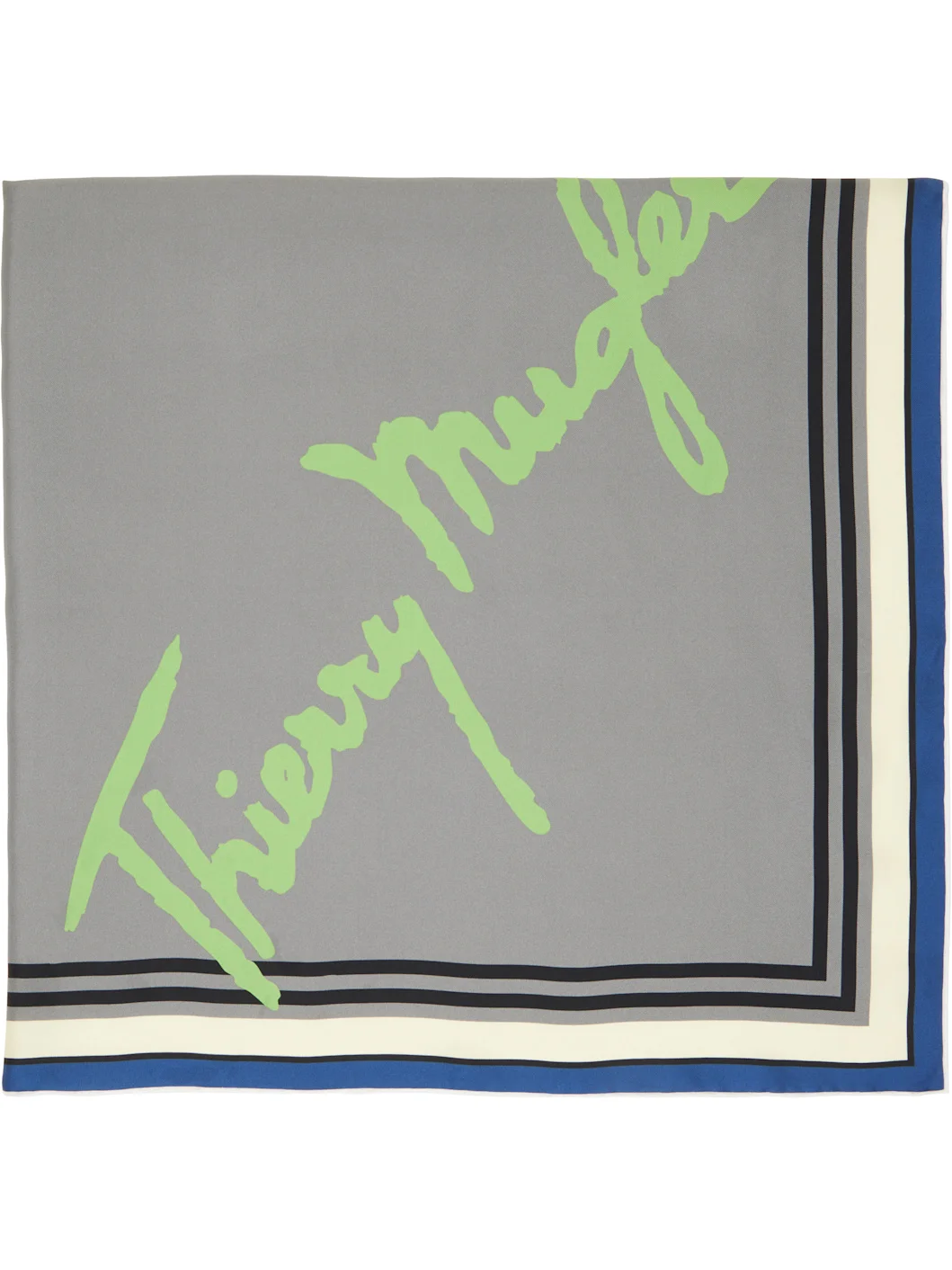 Gray 'Thierry Mugler' Signature Scarf - 1