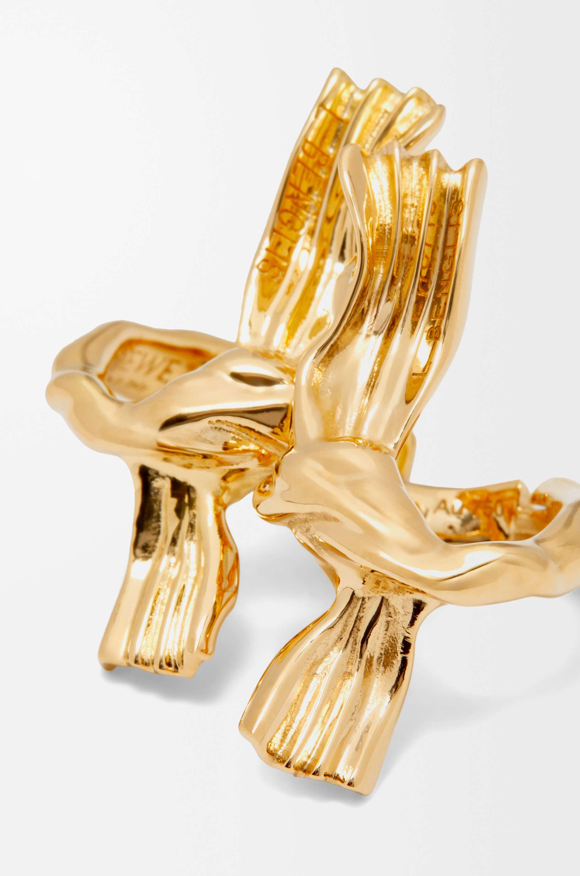 Knuckle Not earrings in gold - 3