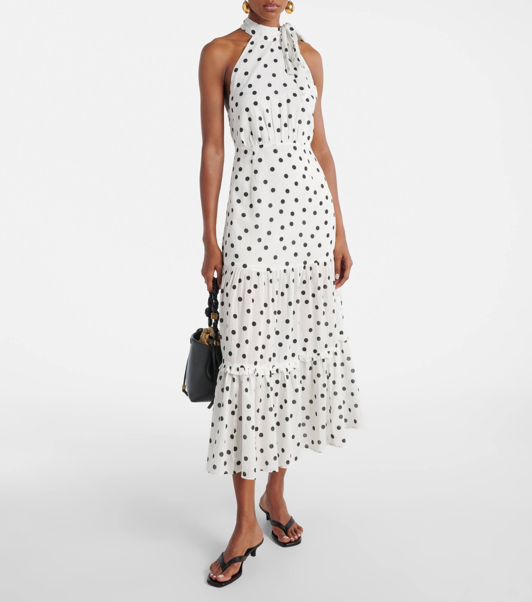 Polka-dot cotton maxi dress - 2
