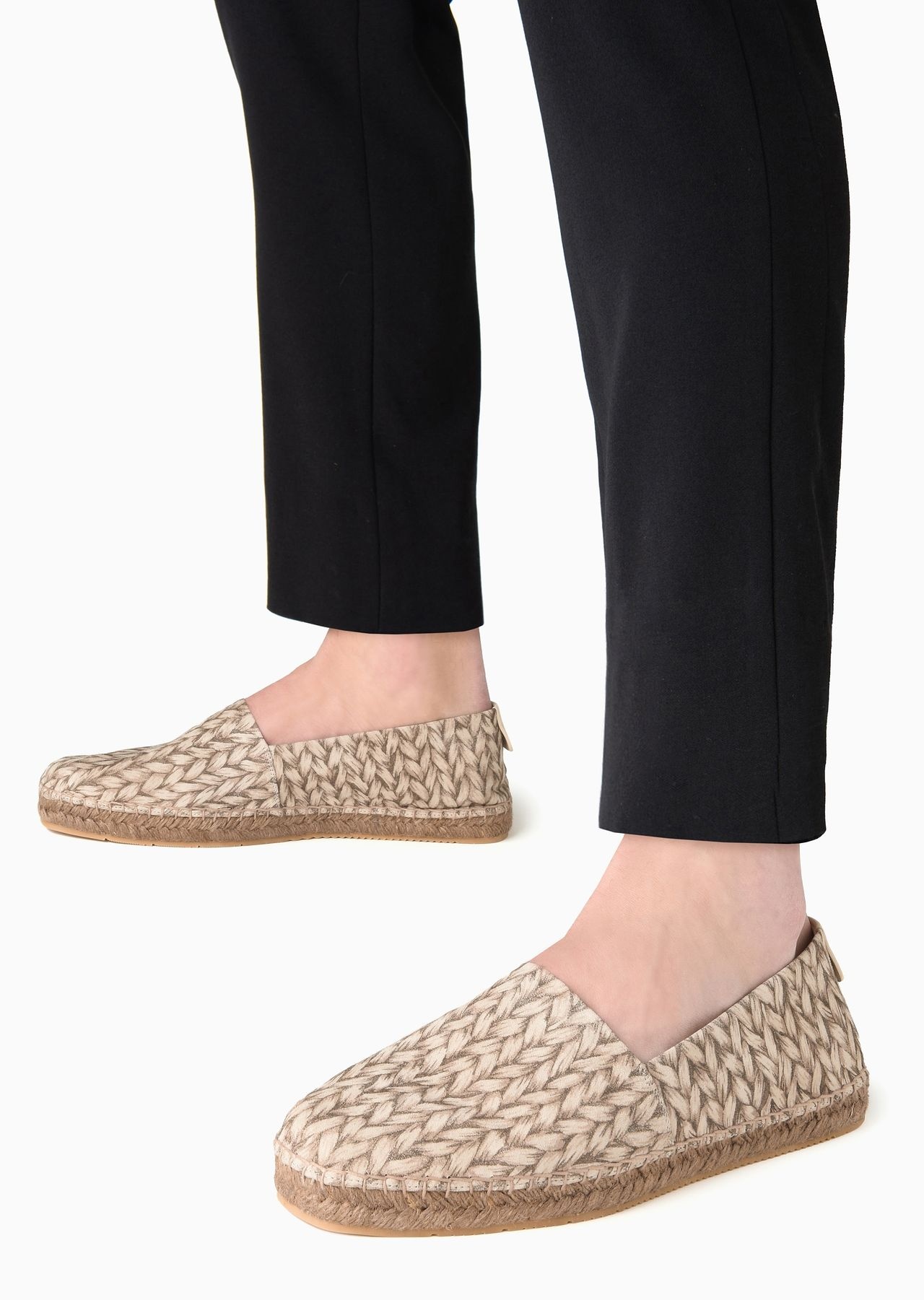 Woven-print suede espadrilles - 7