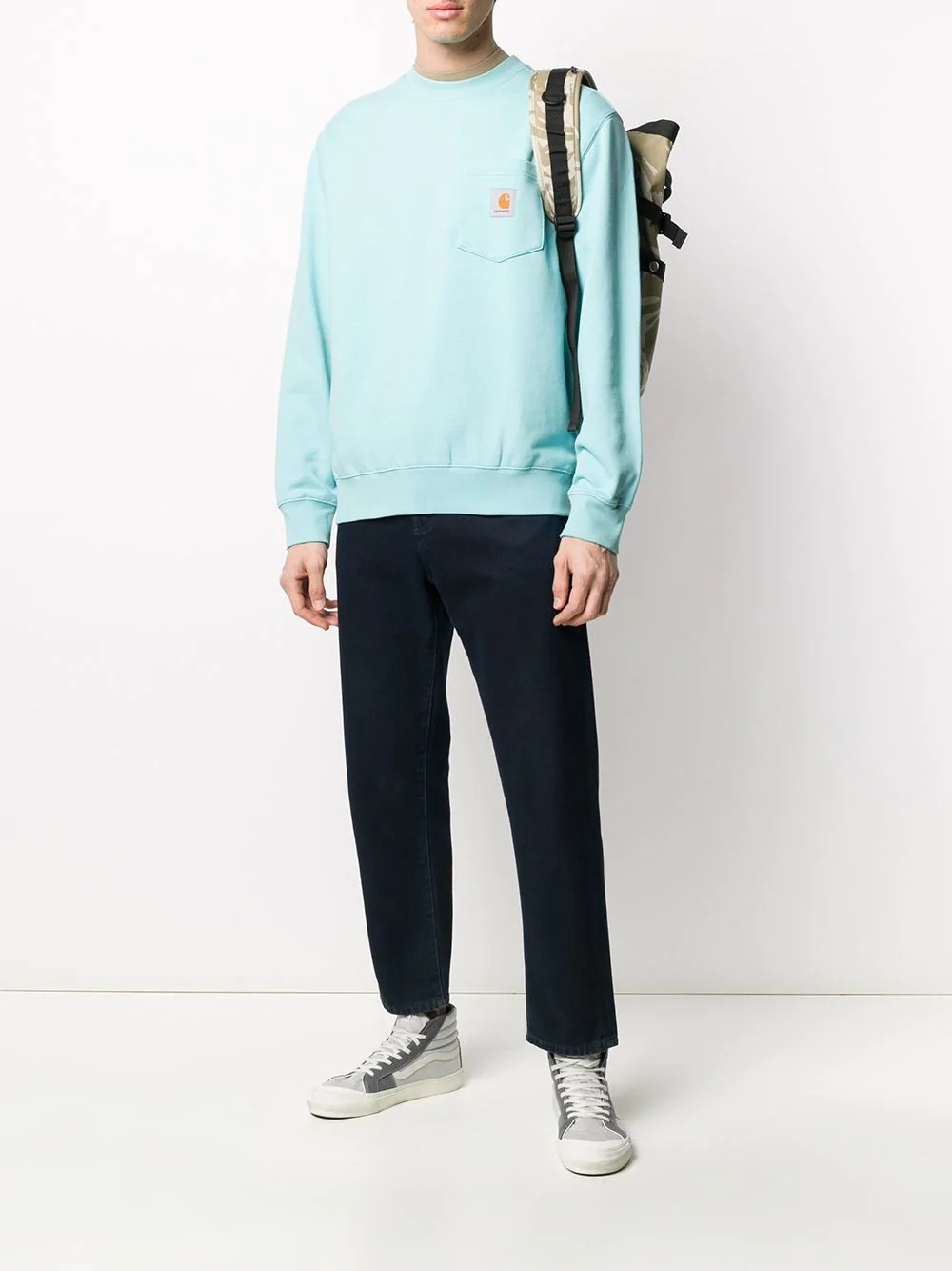 patch-pocket sweatshirt  - 2