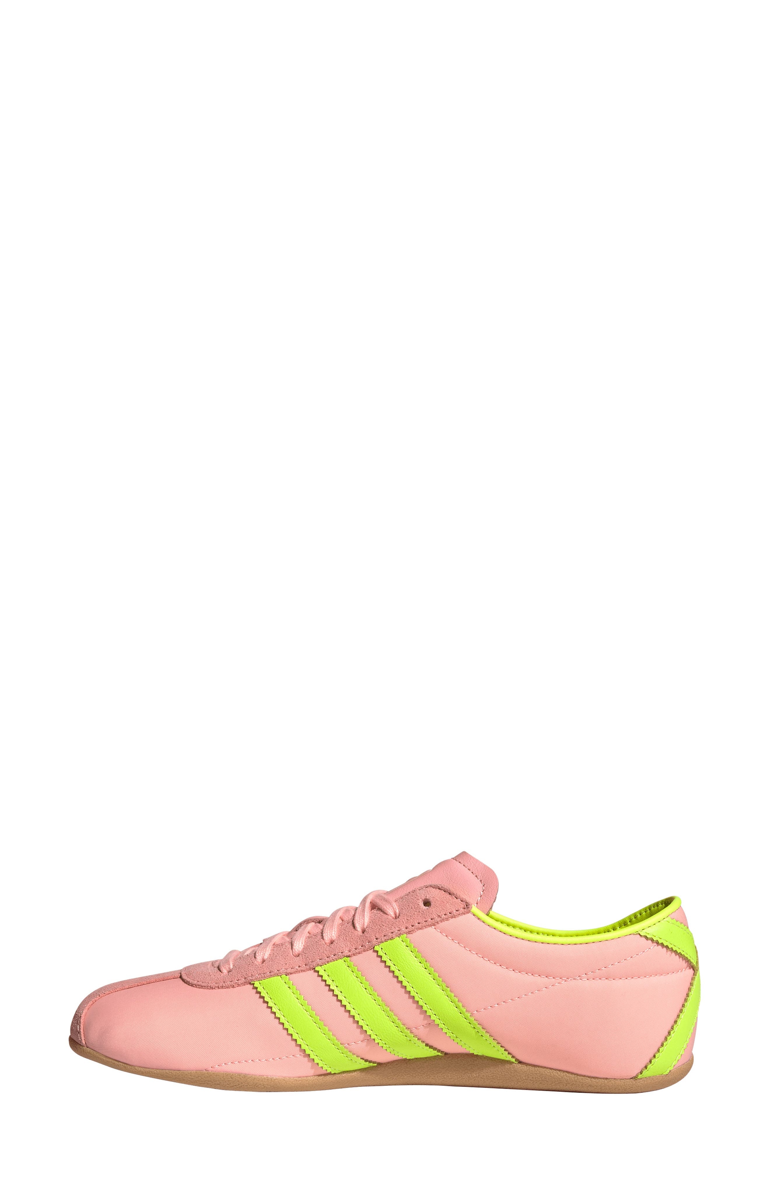 adidas Tokyo Low Top Suede Sneaker in Pink/Solar Yellow/Gum at Nordstrom - 6