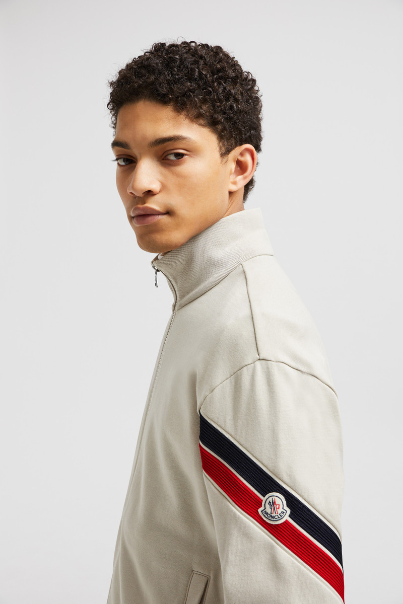 Tricolor 손질 Zip-Up 스웨터 4