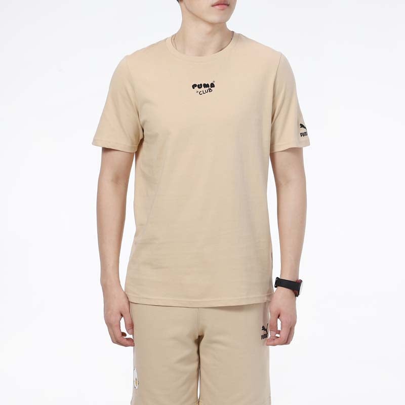 PUMA Club Graphic T-Shirt 'Beige' 533197-20 - 3