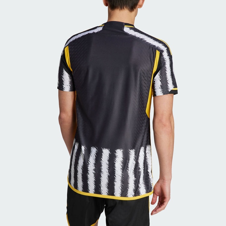 adidas Juventus 23/24 Home Authentic Jersey 'Black White' HR8248 - 4