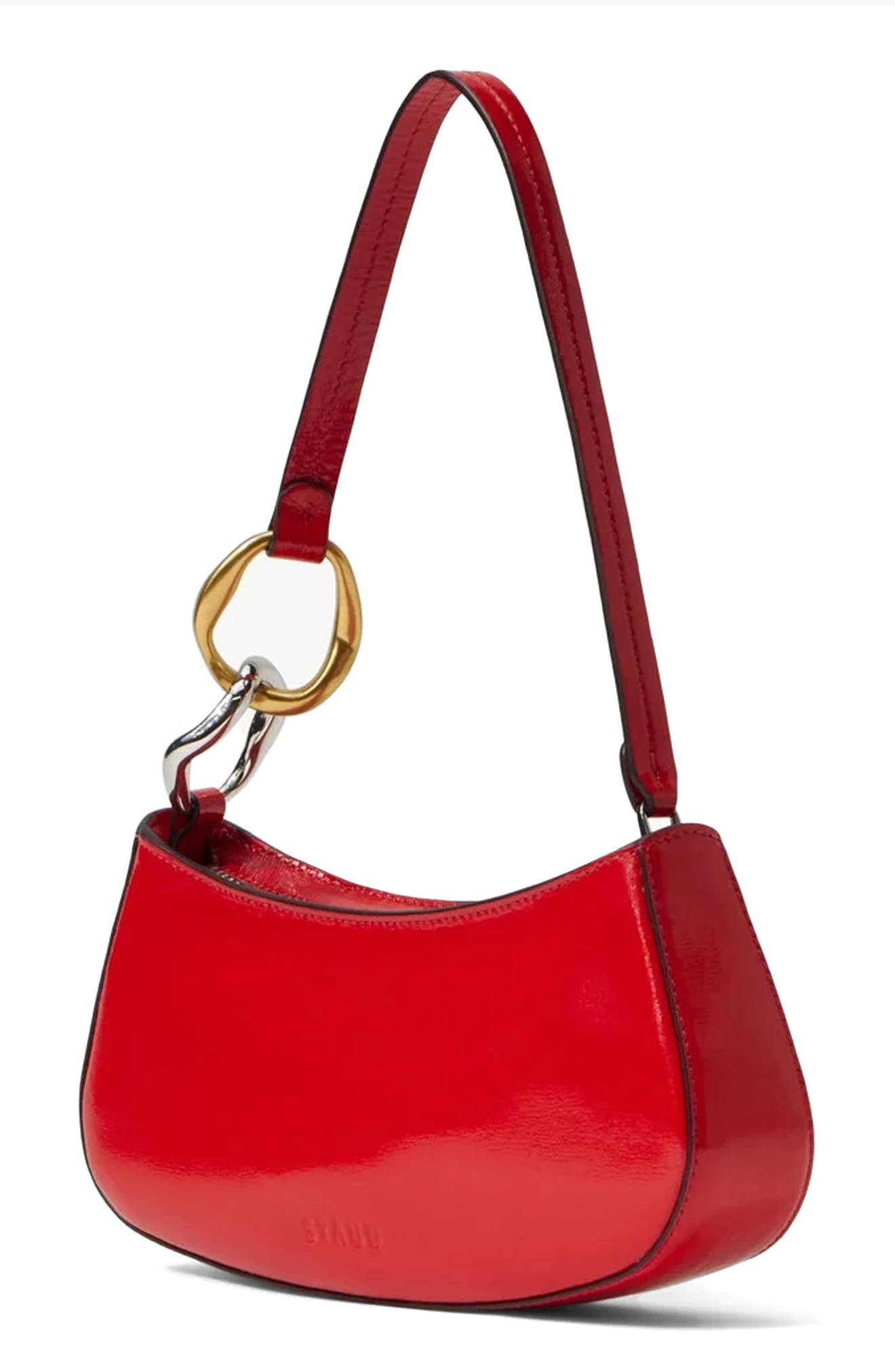 STAUD Ollie Leather Shoulder Bag in Cherry at Nordstrom - 2