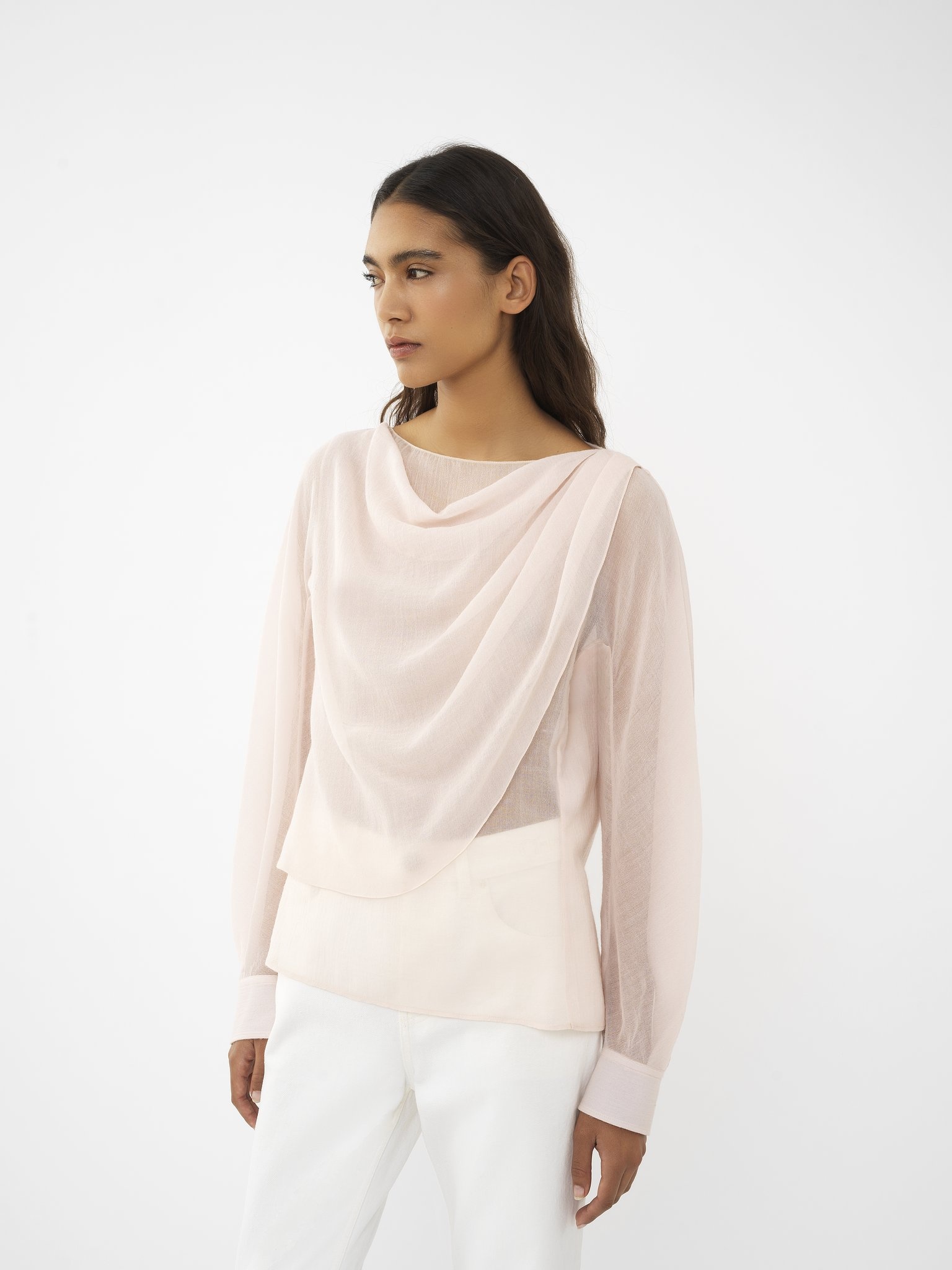 DRAPED BOAT-NECK TOP - 4