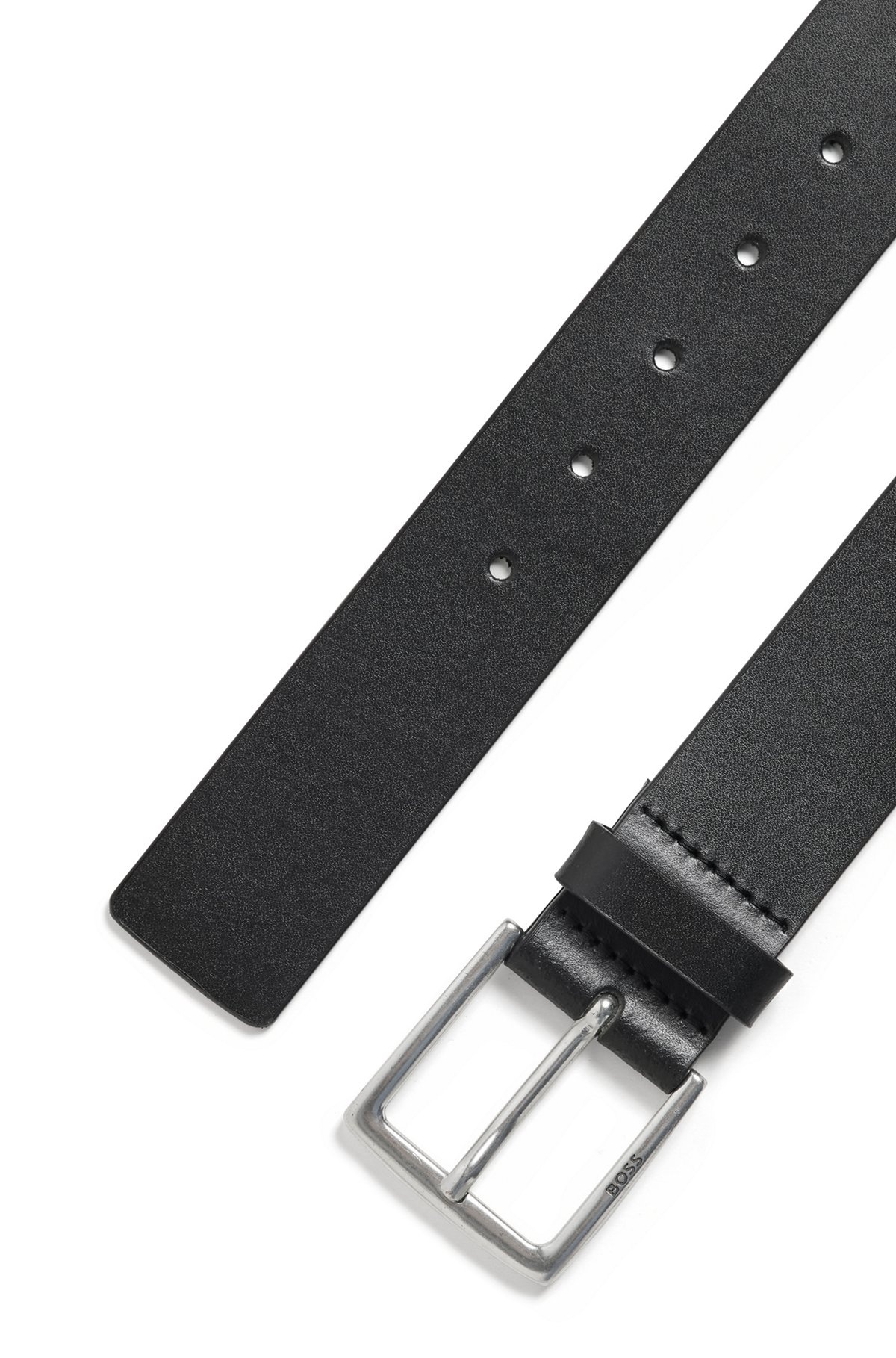 ITALIAN-LEATHER BELT WITH ANTIQUE-EFFECT HARDWARE - 4
