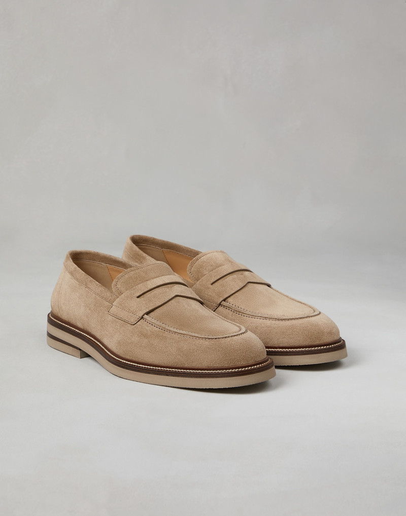 Suede penny loafers 1
