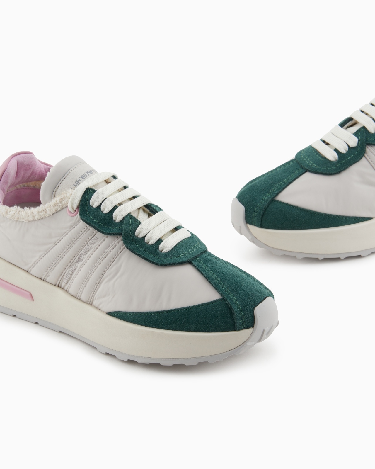 NYLON SNEAKERS WITH SUEDE DETAILS - 5