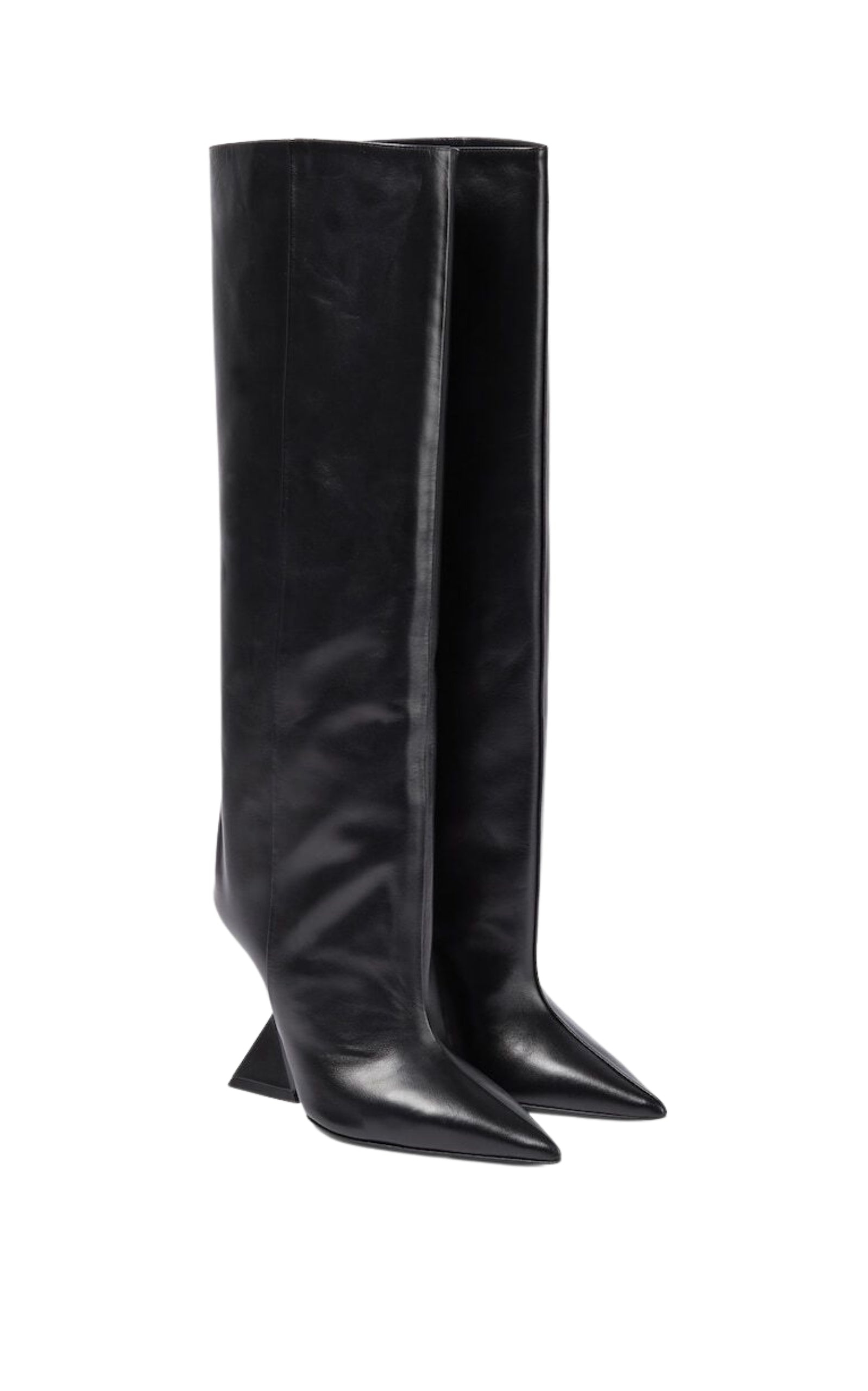 Cheope Leather Wedge Knee-High Boots - 3