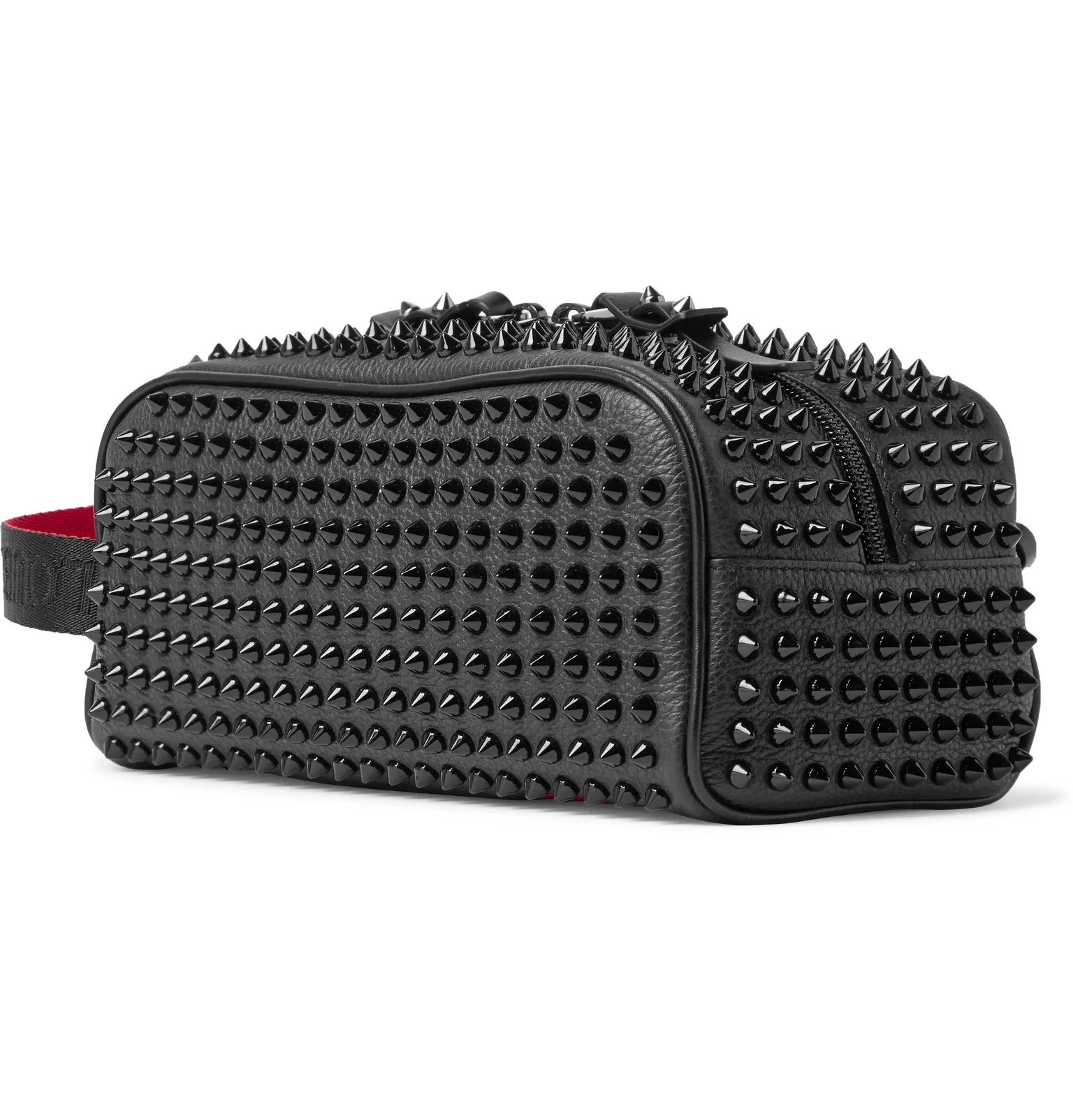 Studded Full-Grain Leather Wash Bag - 4