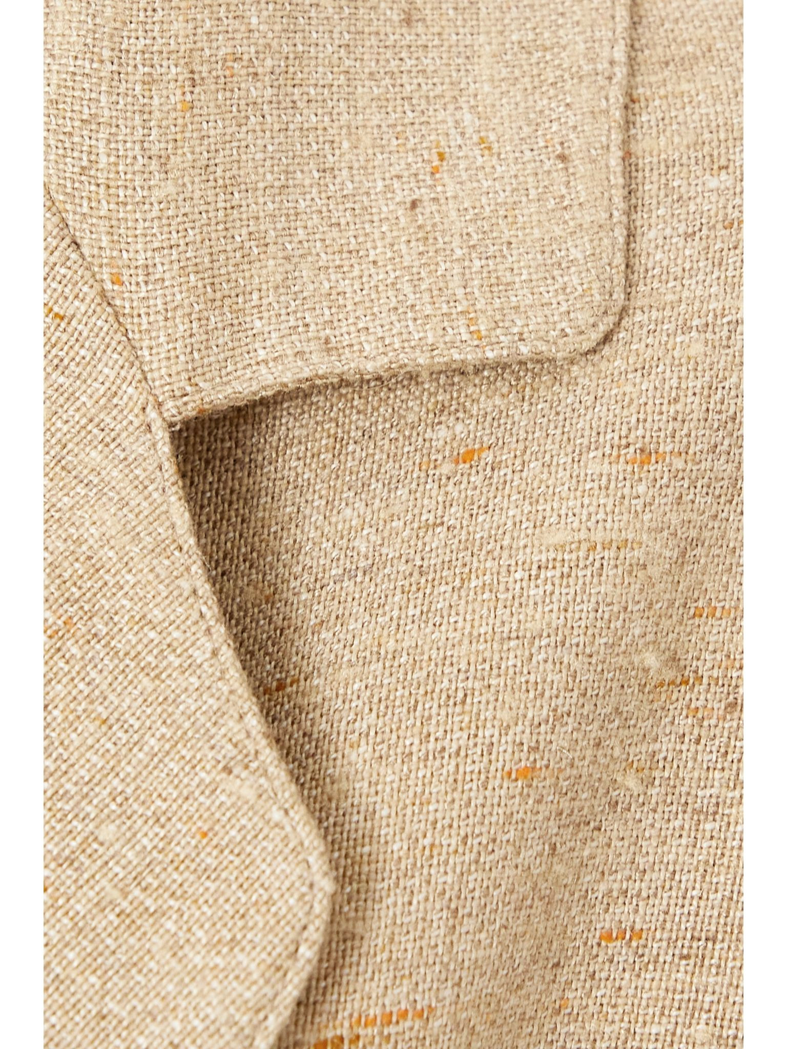 Haye double-breasted linen, cashmere and silk-blend blazer Beige - 5