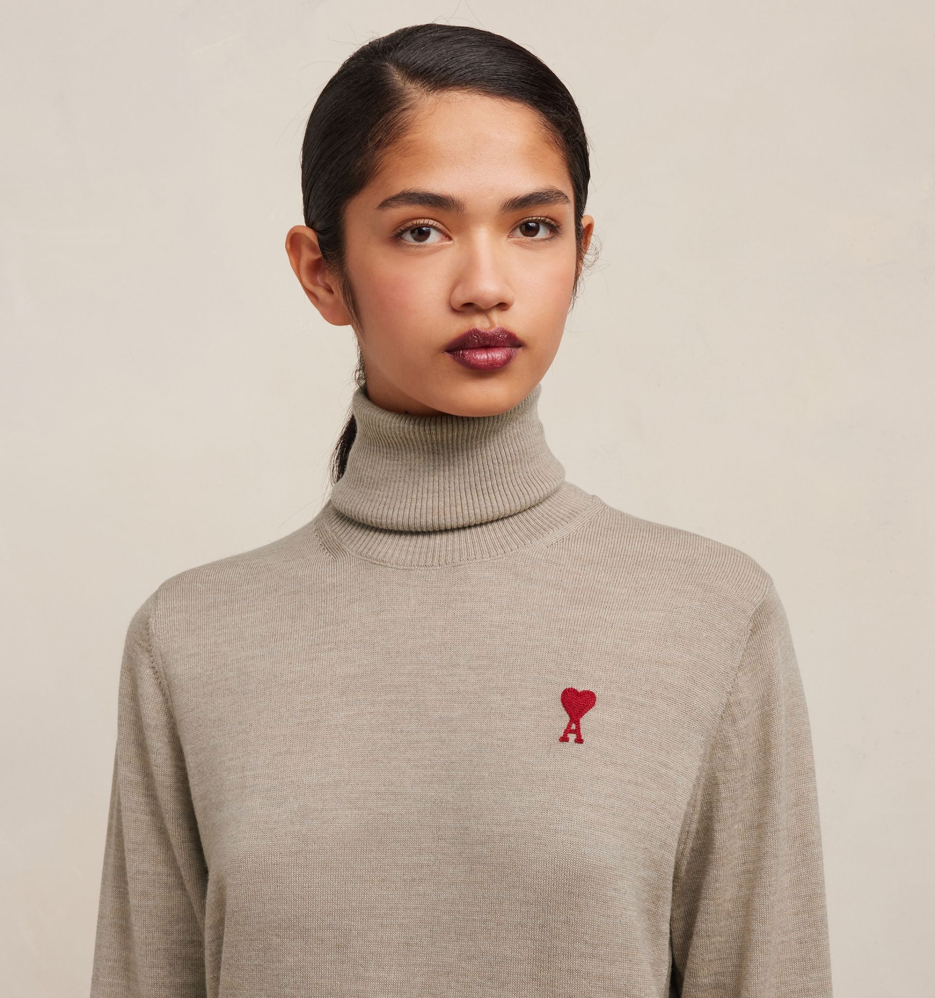 Red Ami De Coeur Wool Turtleneck Sweater