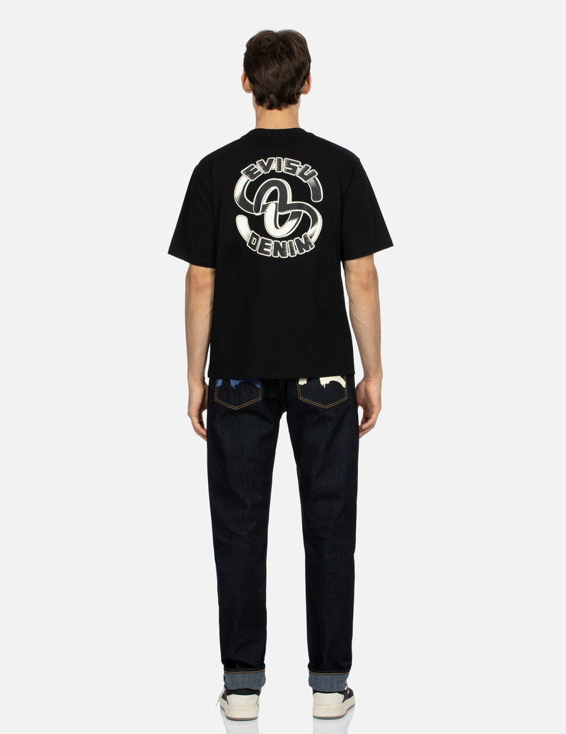 BRUSHSTROKE SEAGULL PRINT CARROT FIT SELVEDGE DENIM JEANS #2017 5