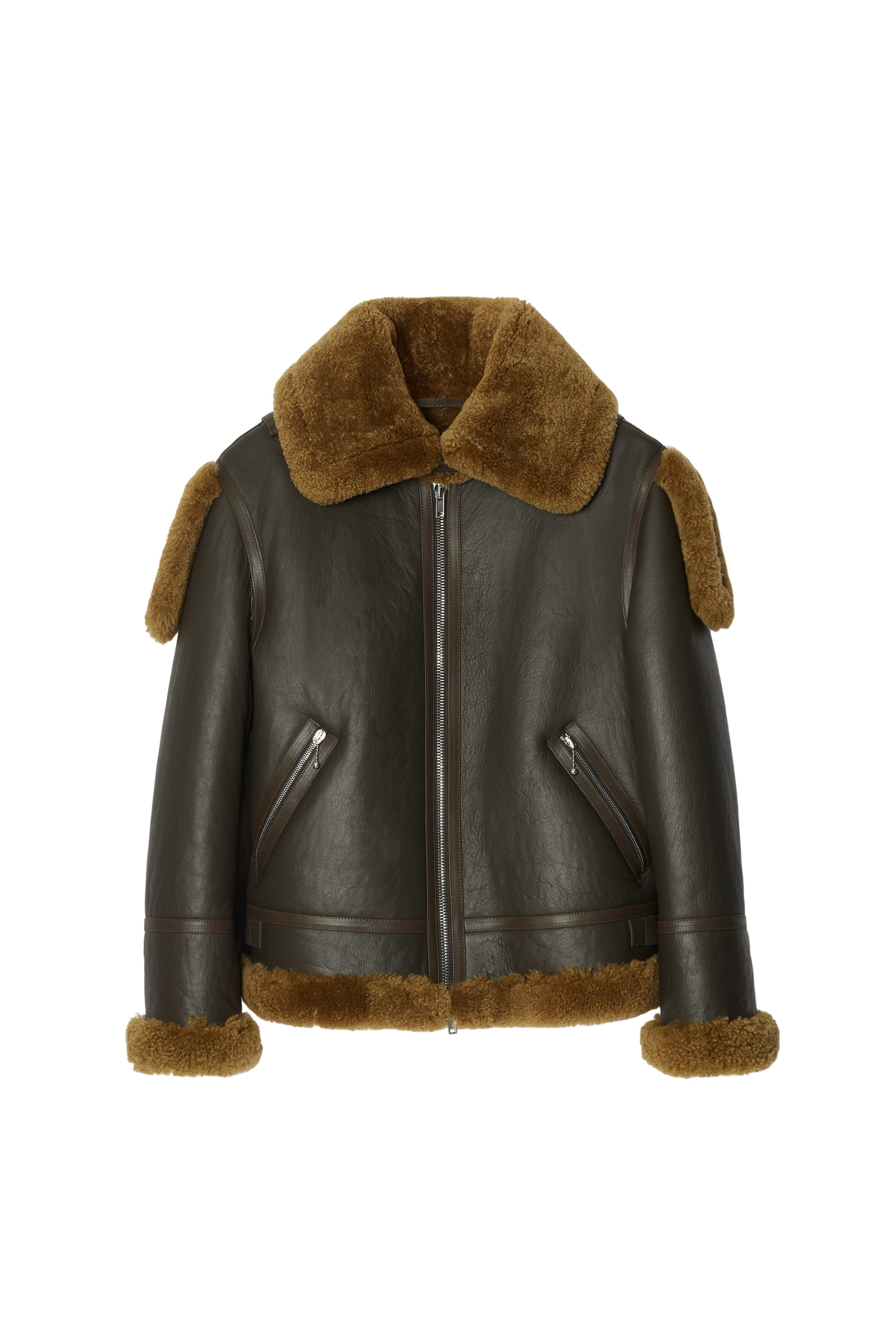 burberry Shearling Aviator Jacket in Otter at Nordstrom - 2