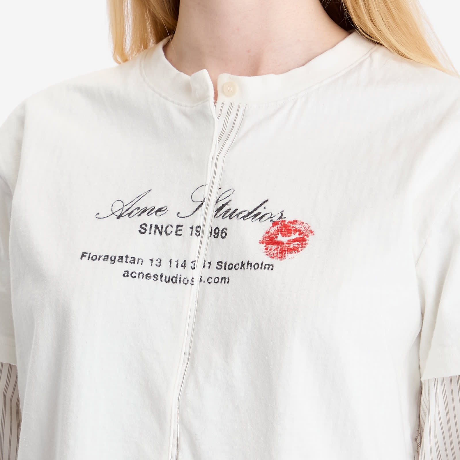 Acne Studios Eliah Double Layer Business Card Logo T-Shirt - 5