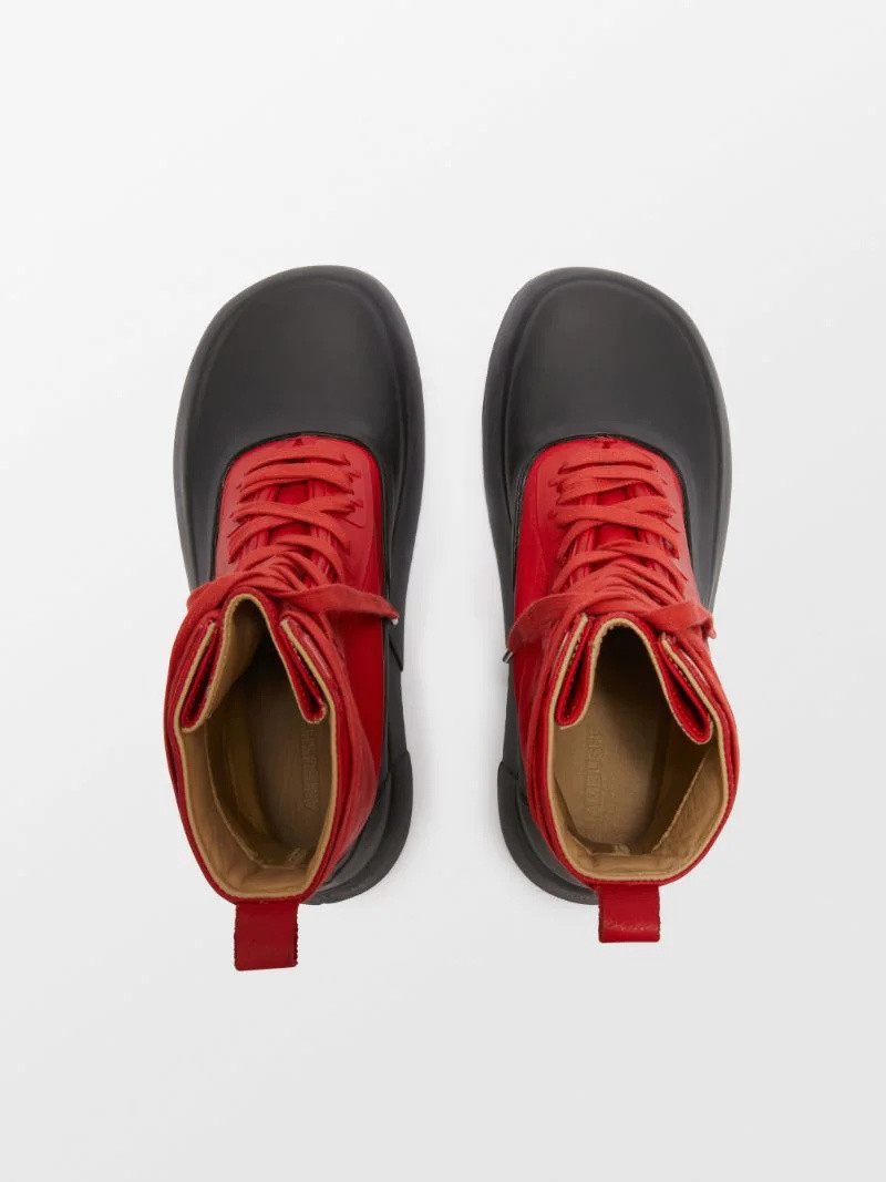 LEATHER MIX HI-TOP SNEAKER 3