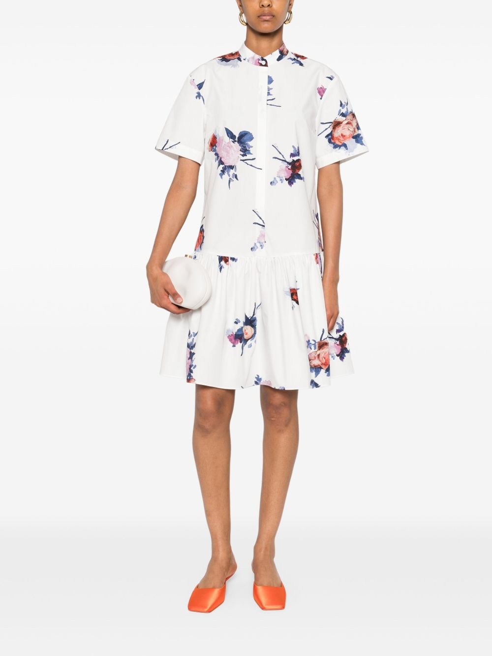 floral-print mini dress - 2
