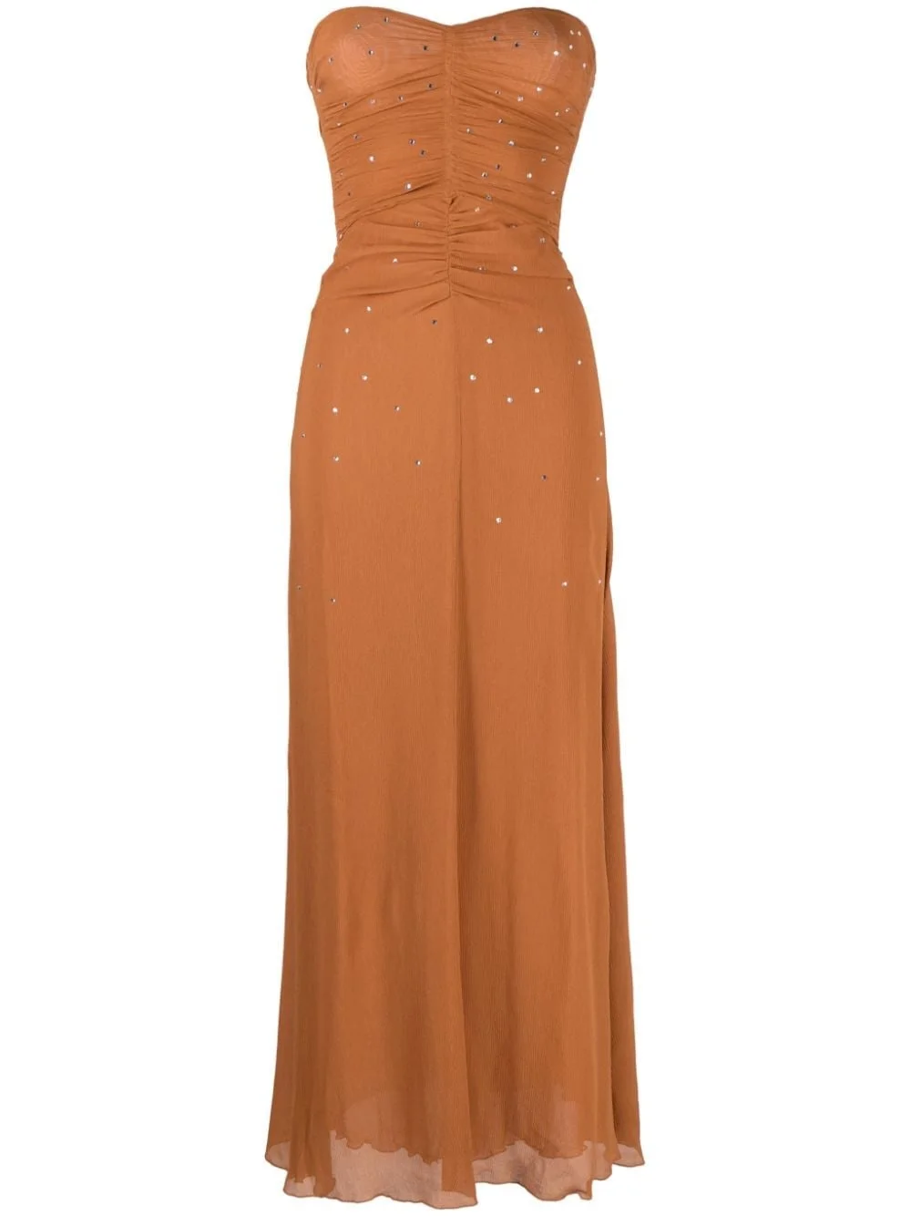 crystal-embellished silk maxi dress - 1