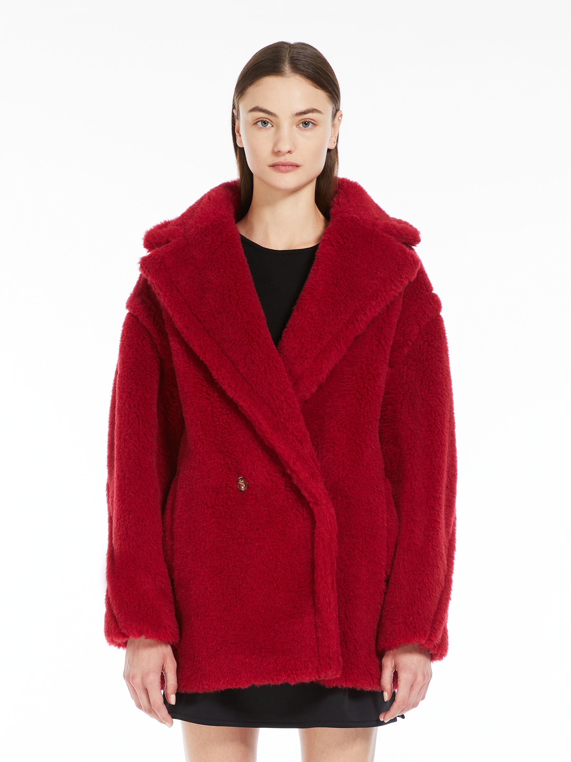 FRAIS Short Teddy Bear Icon Coat in alpaca and wool - 3