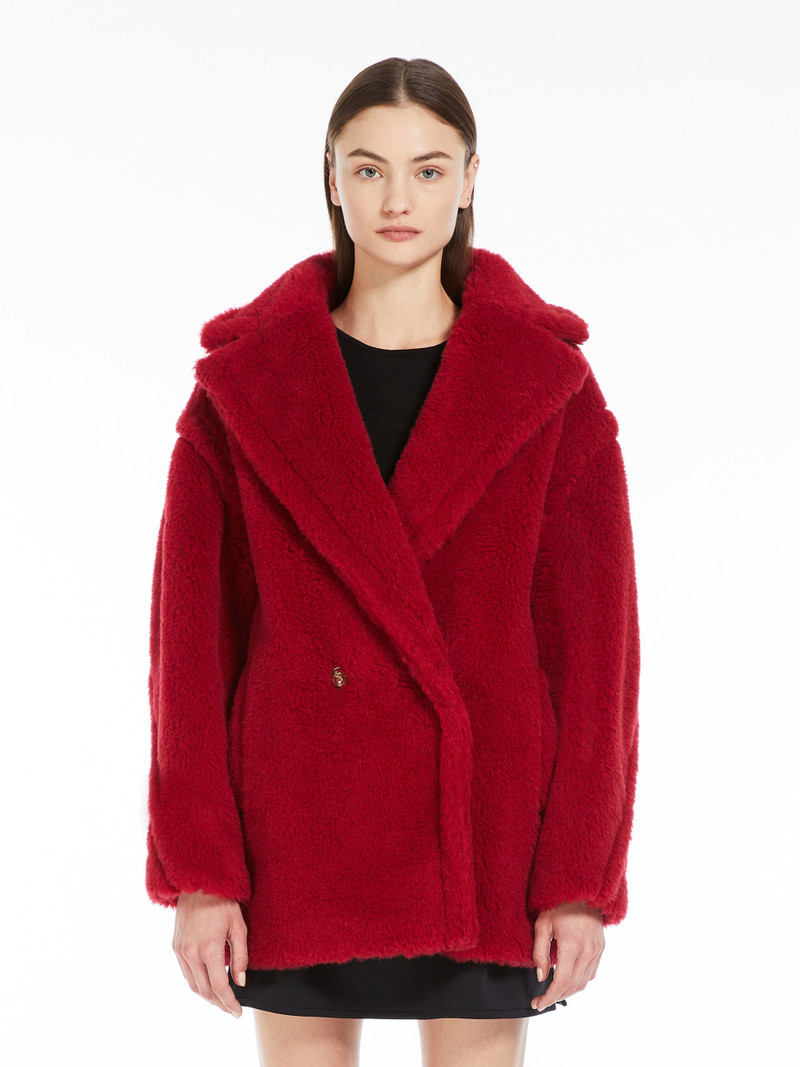 FRAIS Short Teddy Bear Icon Coat in alpaca and wool 3