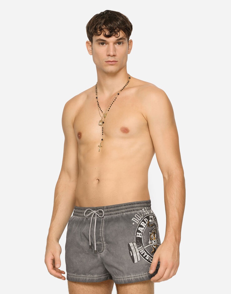 Short printed swim trunks - 4