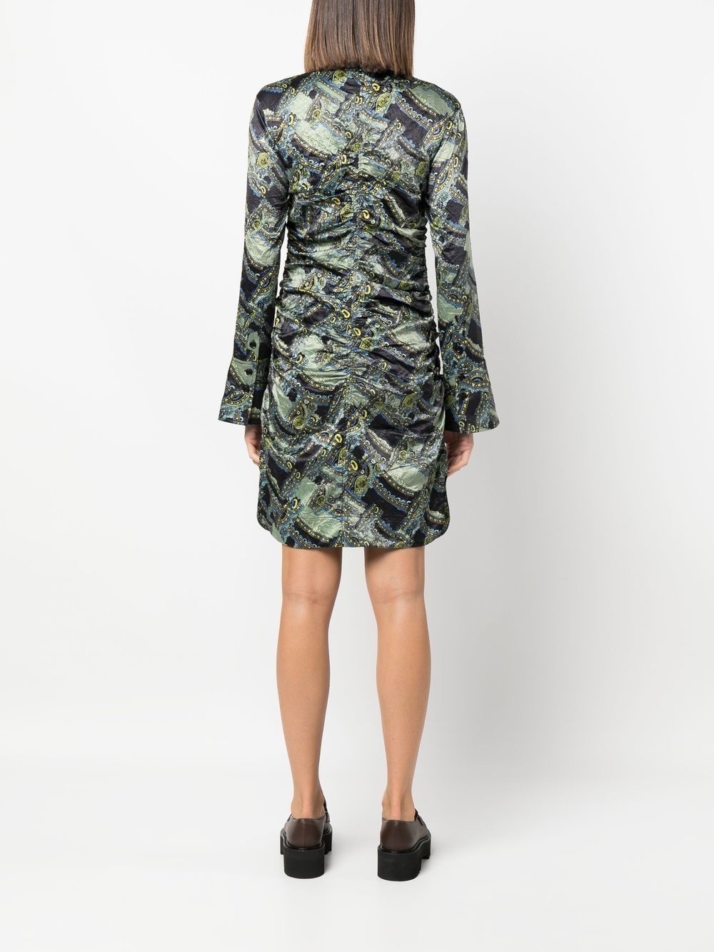 paisley-print button-up dress - 4