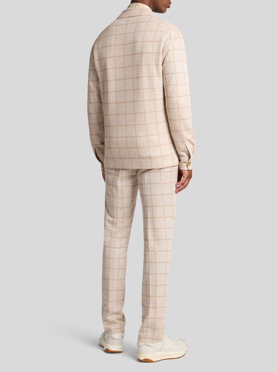 LINEN-BLEND JERSEY SHACKET - 4