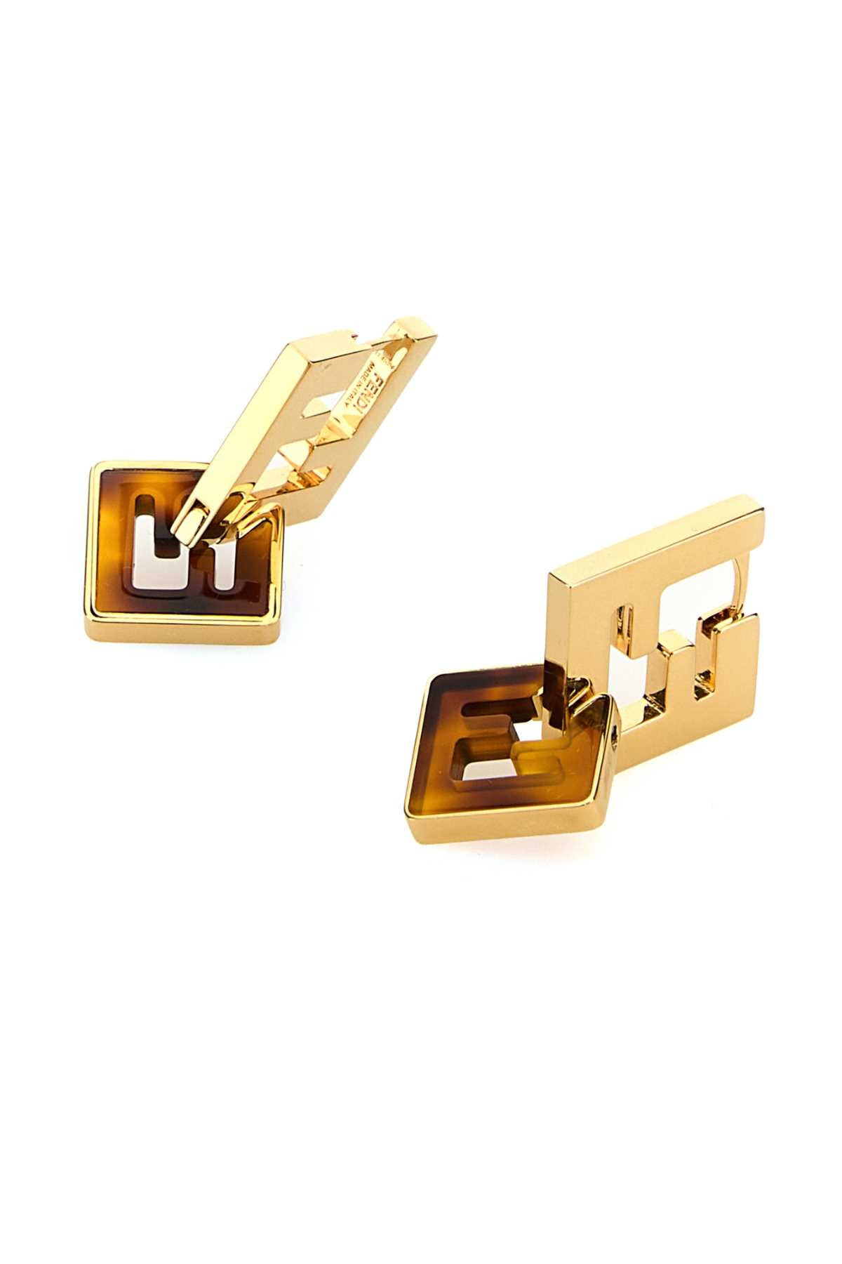 Fendi Women Printed Plexiglass And Metal Forever Fendi Earrings - 2