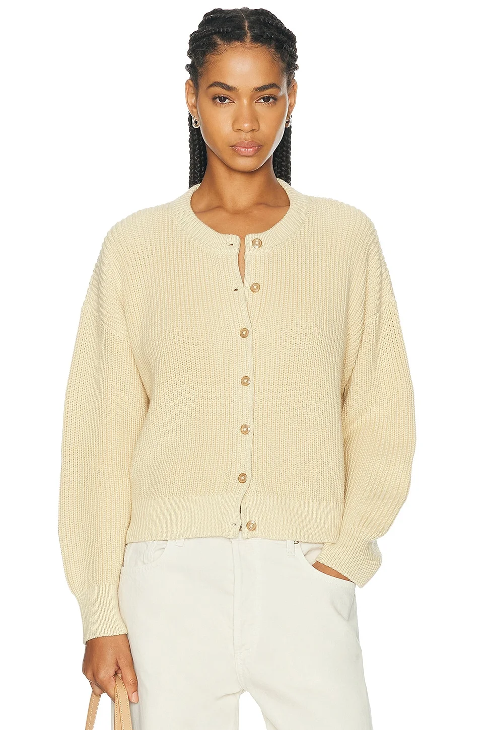 Cotton Hayes Crewneck Cardigan - 1