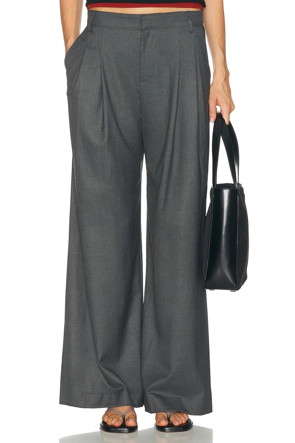 Low Rise Pleated Trouser - 1