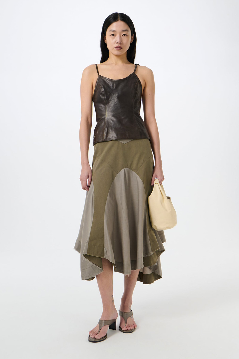 Our Legacy Petti Skirt Dry Thyme Shade Cotton outlook