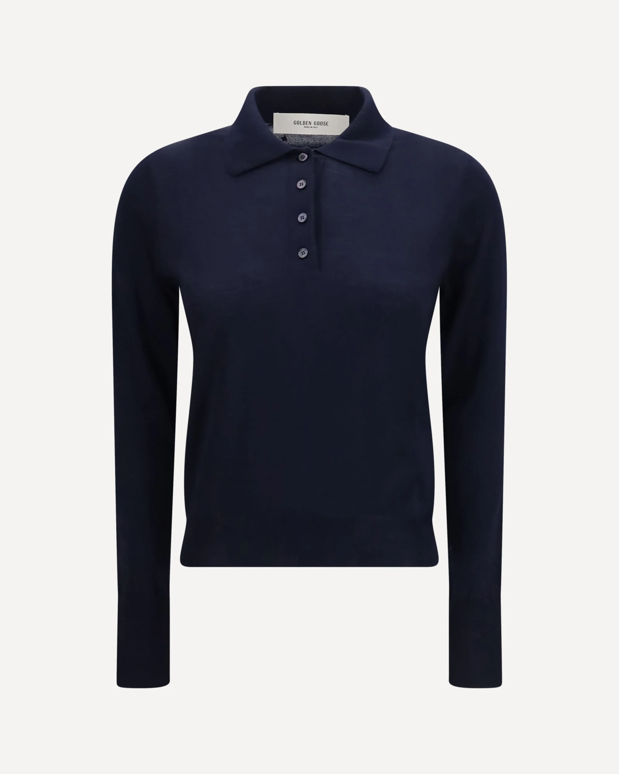 Long sleeve merino wool Polo - 1