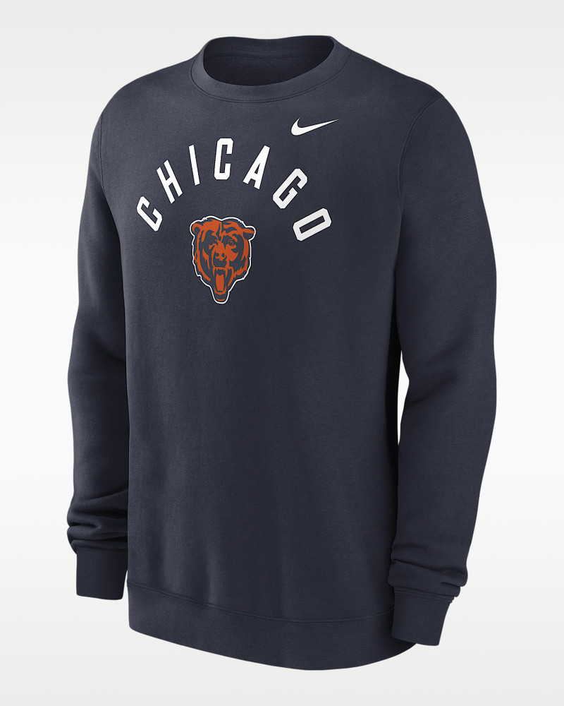 Chicago Bears Club Men's Nike NFL Pullover Crew 1