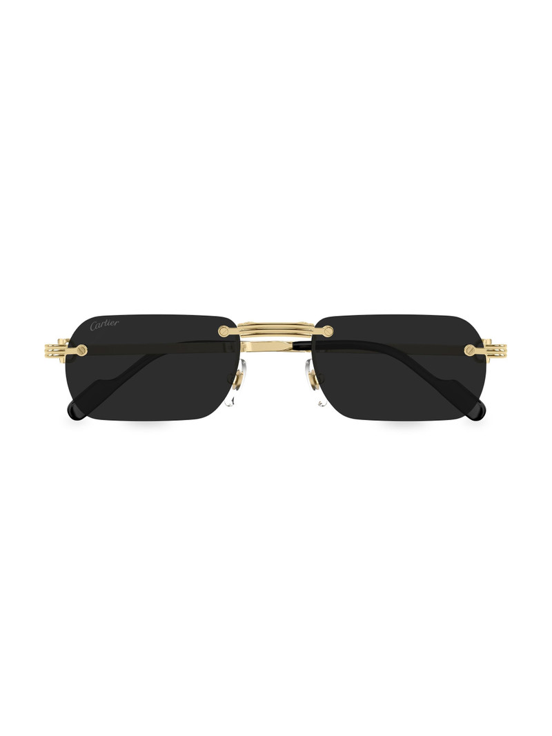 Men's Première De CT0499S 54MM Rectangular Sunglasses - Black Gold 1