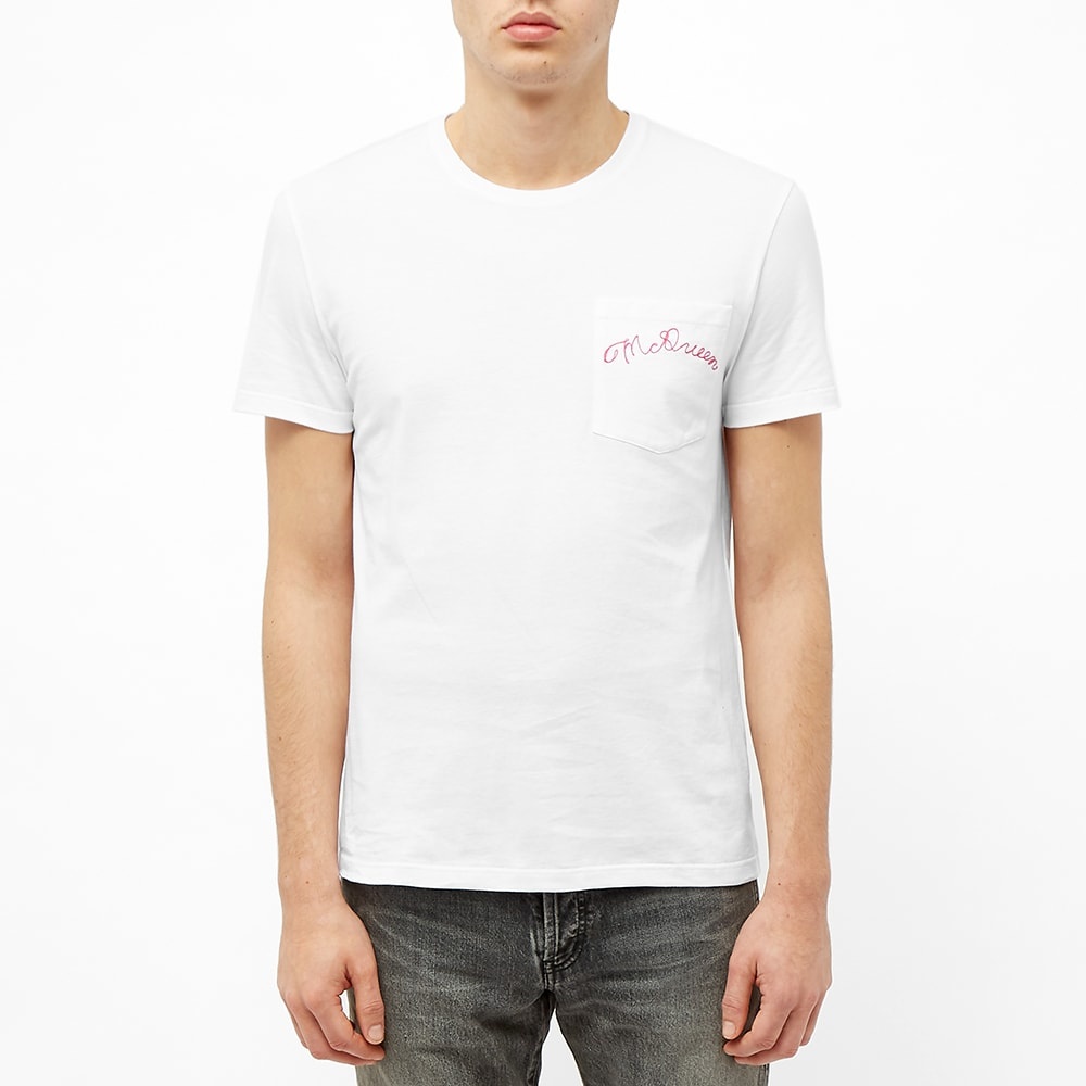 Alexander McQueen Chain Stitch Pocket Tee - 3