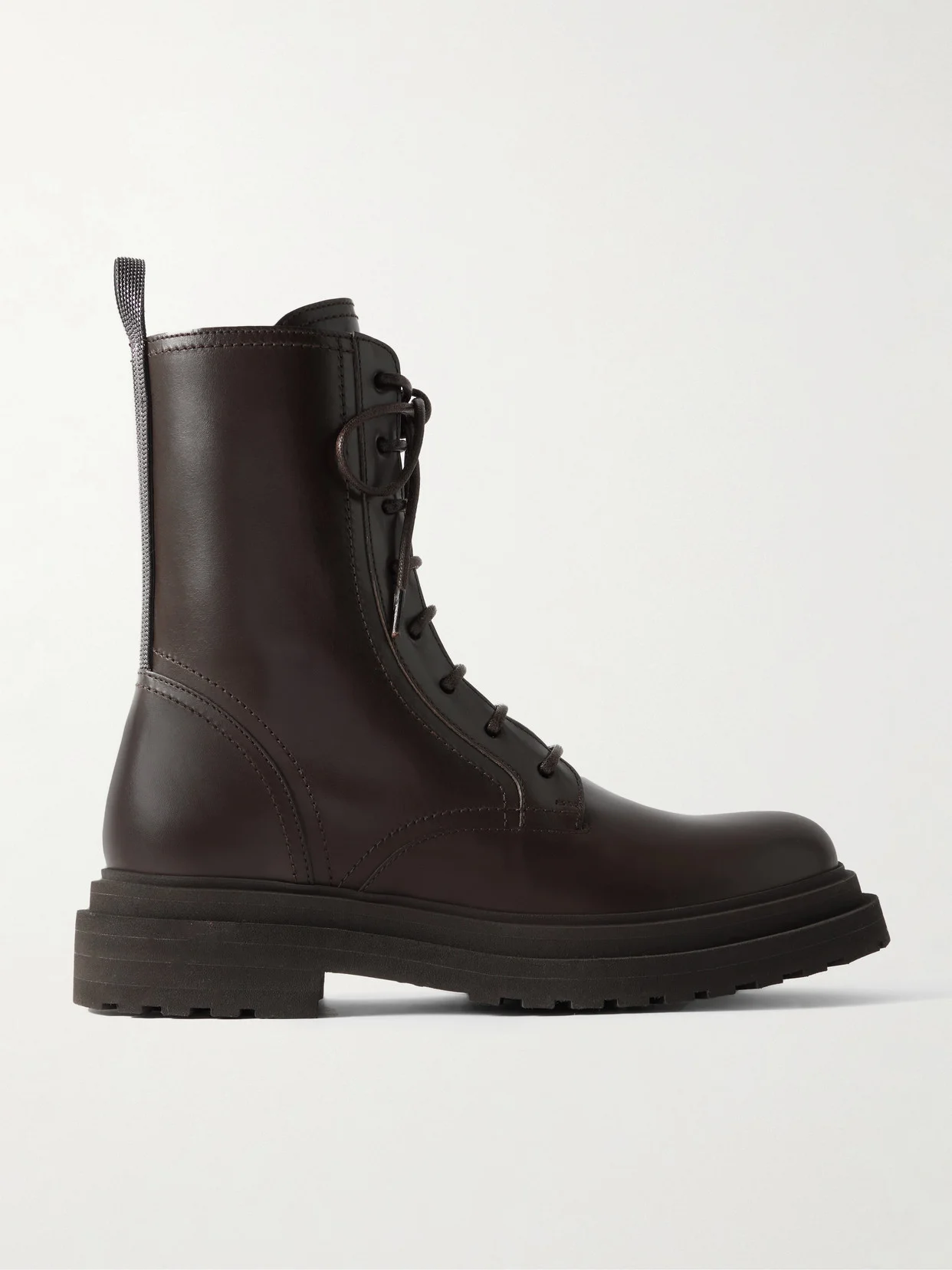 Bead-embellished Leather Ankle Boots - 1