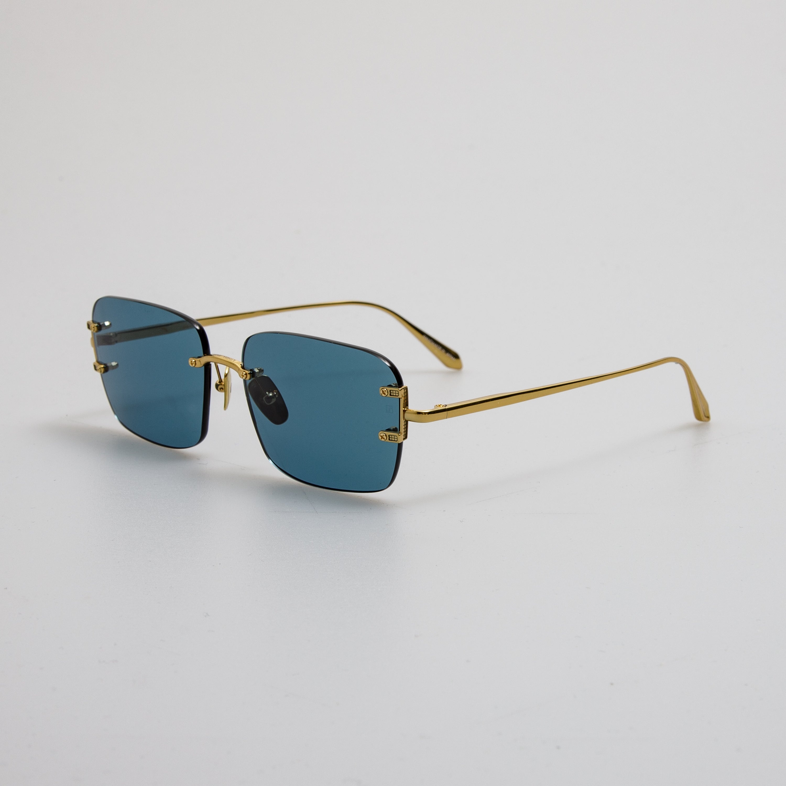 Men's Sasha Square Sunglasses in Yellow Gold - 2