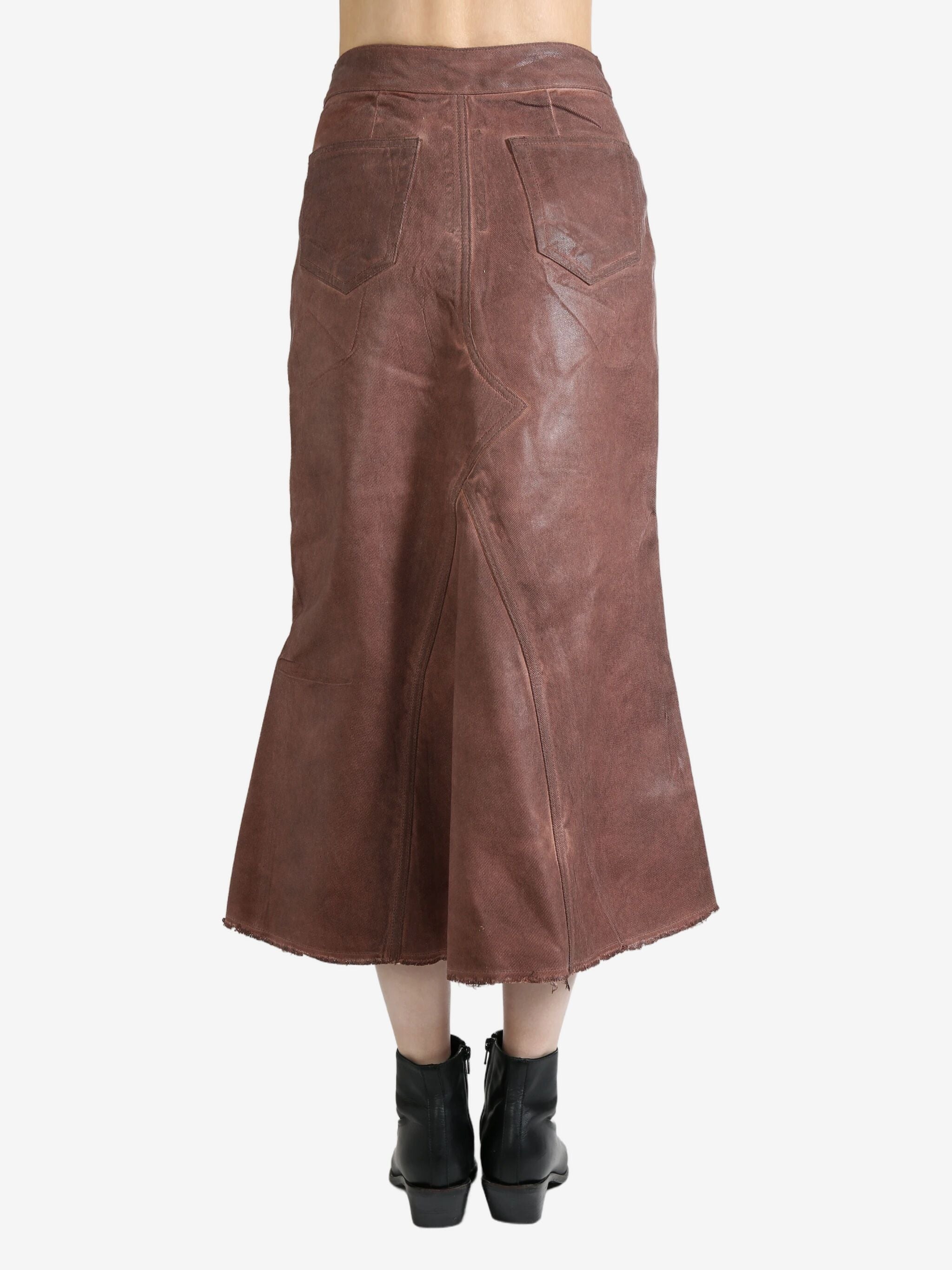 RICK OWENS DRKSHDW - Women Gonna In Denim - Godet Skirt - 3