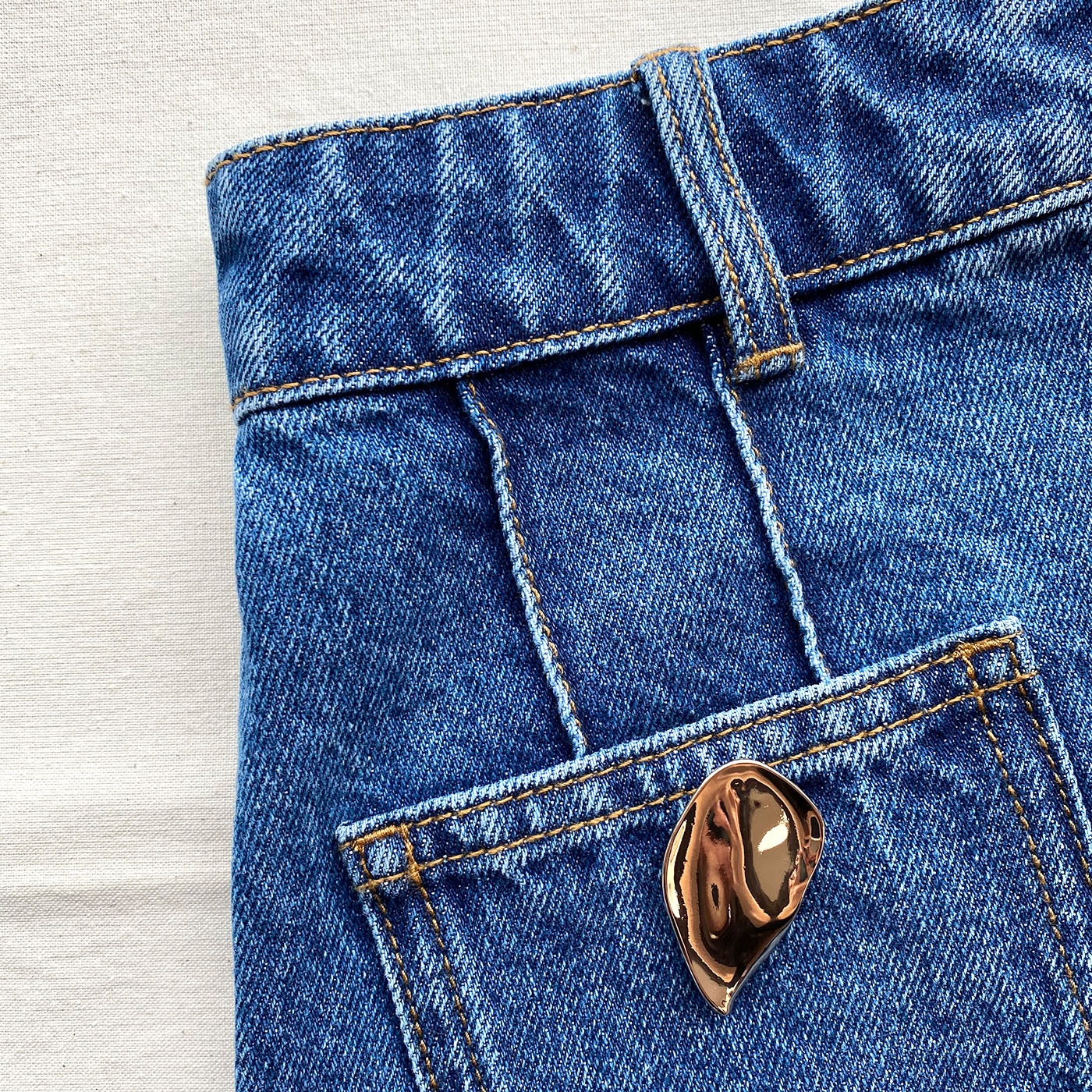 Light Blue Denim Shorts - 4