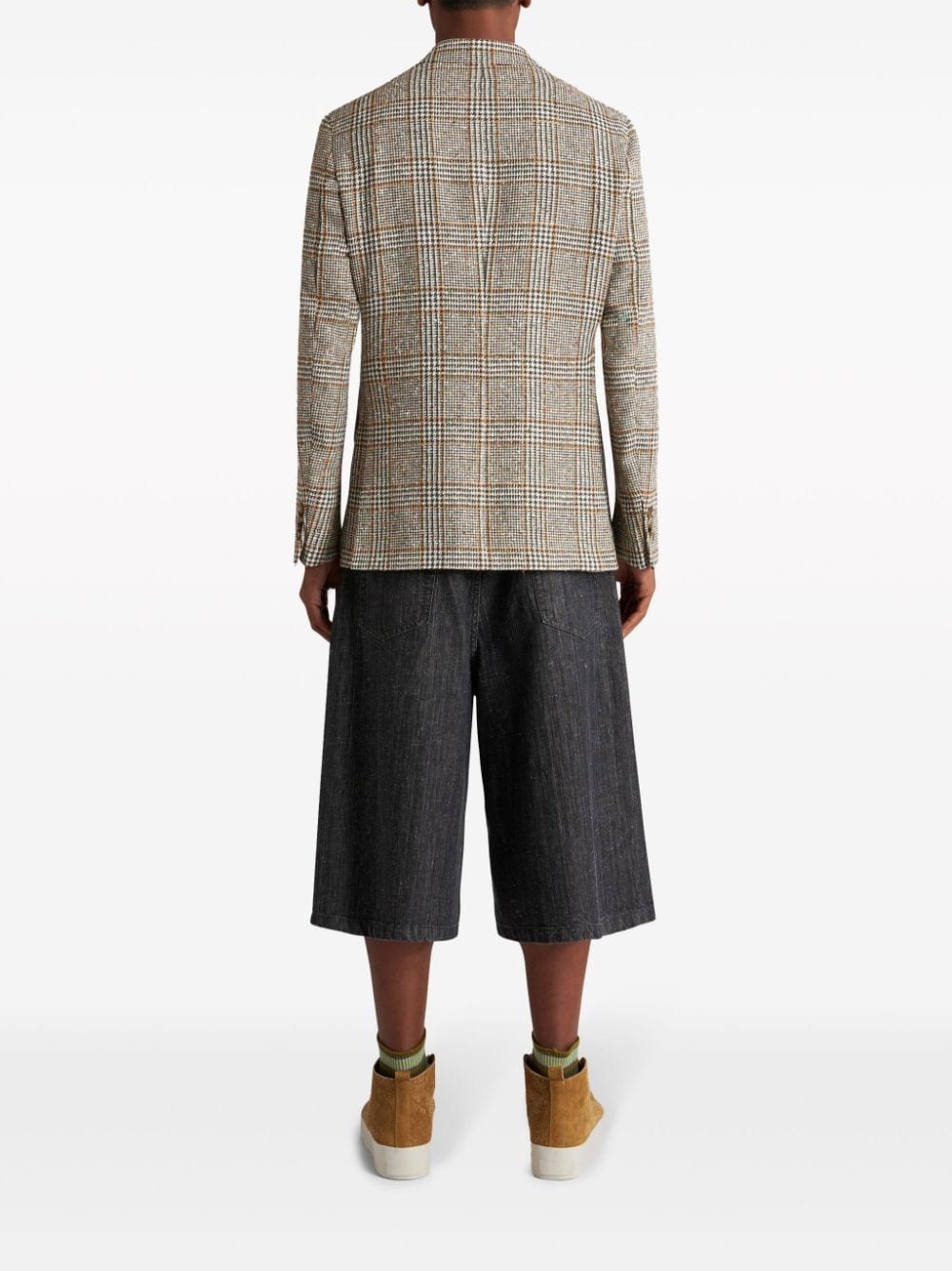 checked houndstooth blazer - 3