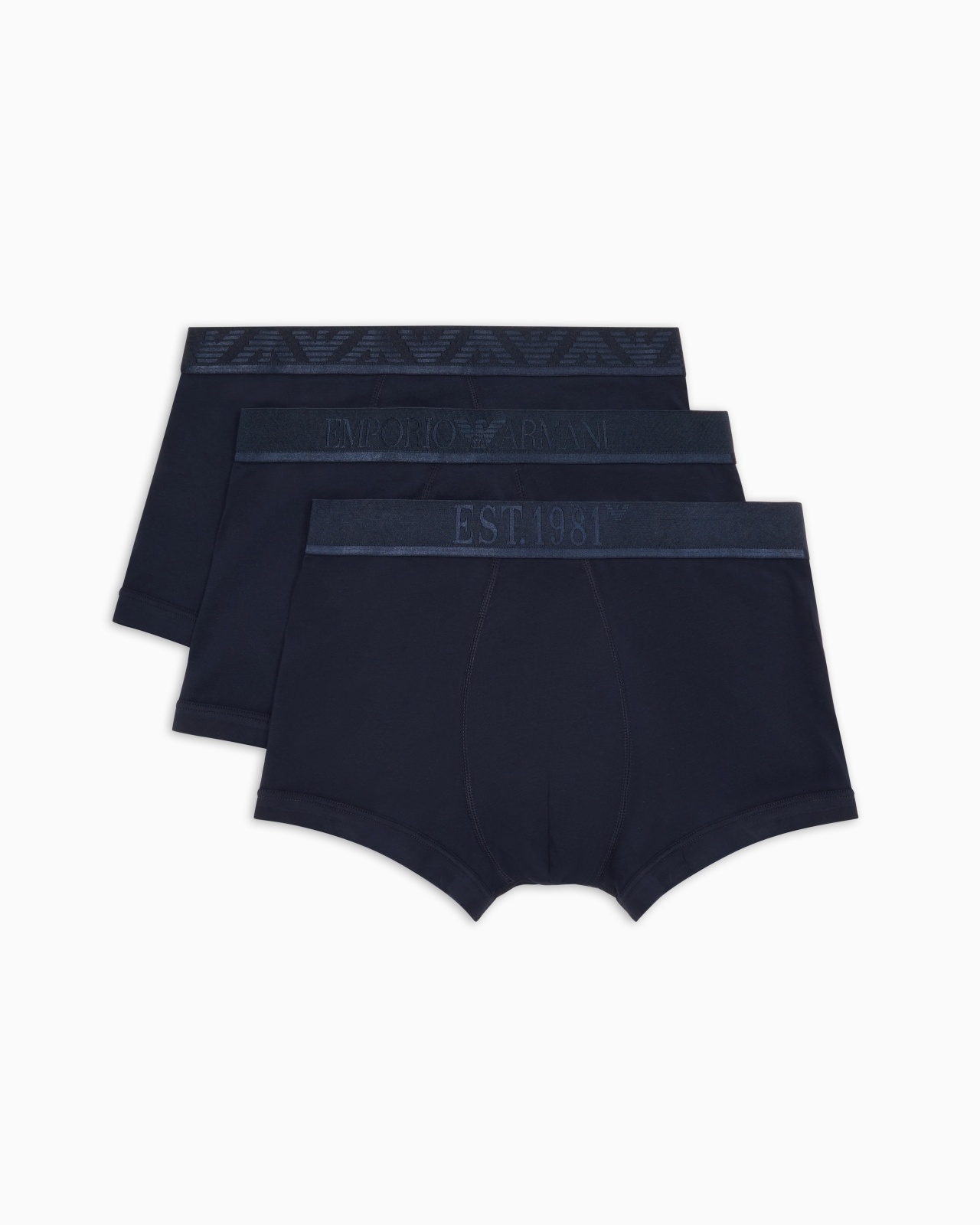 THREE-PACK OF ASV SHINY LOGOBAND ORGANIC-COTTON BOXER BRIEFS - 1