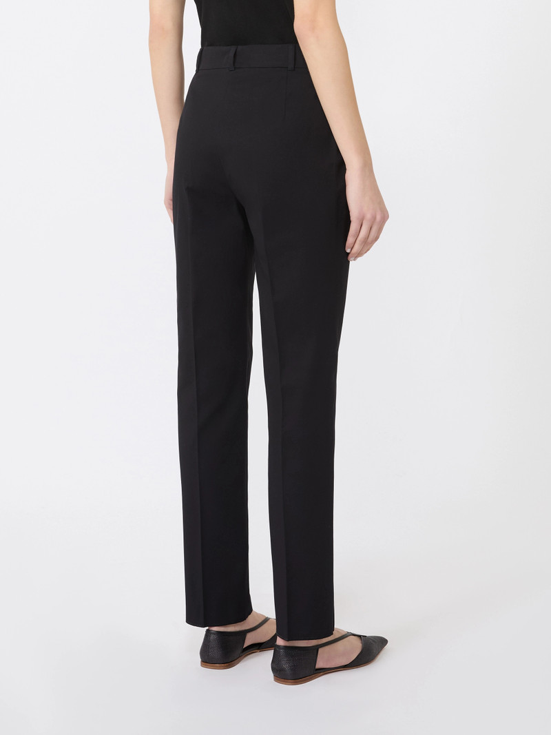 CARPA Stretch cotton cigarette trousers - BLACK 4