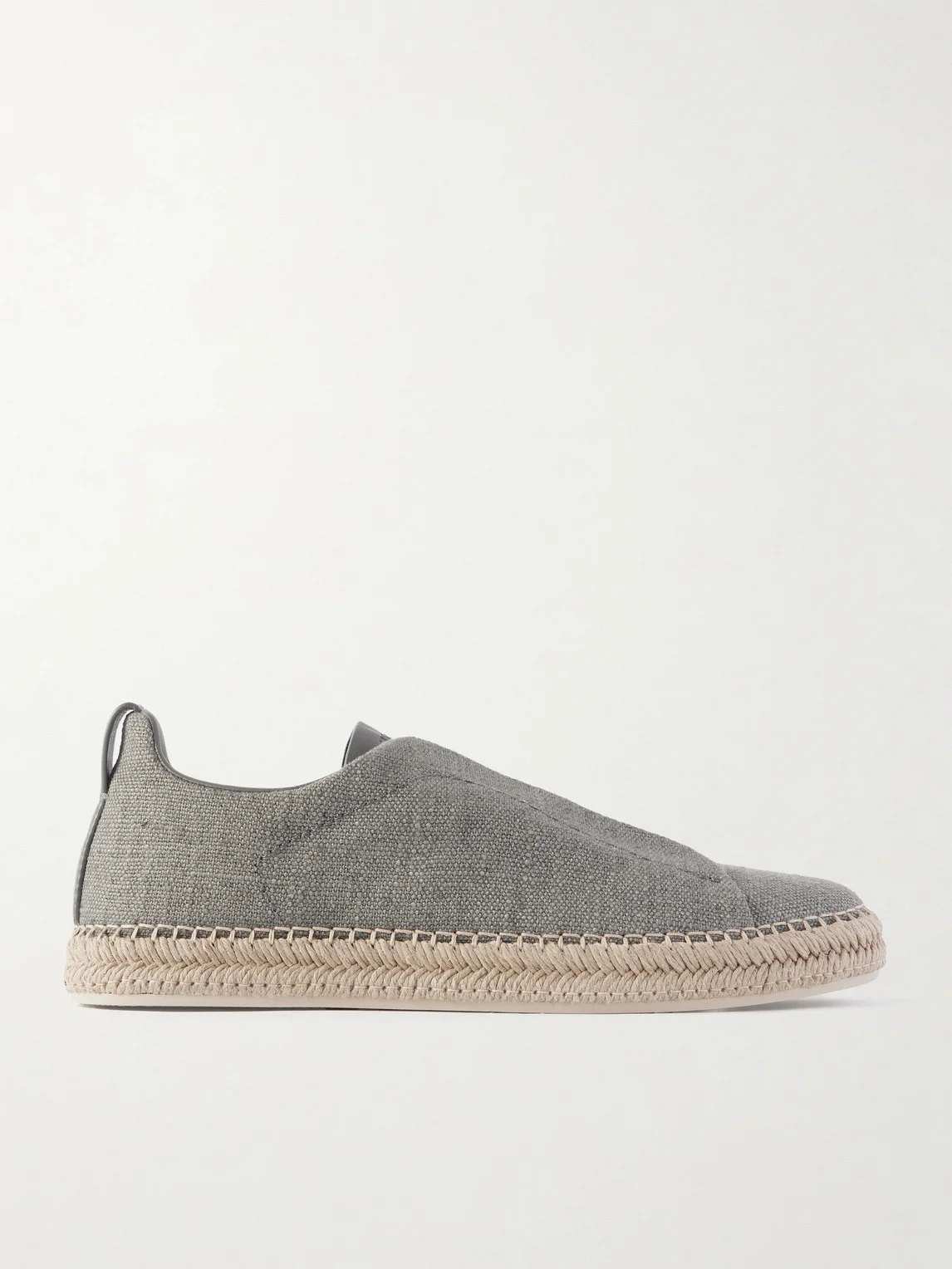 Triple Stitch™ Leather-Trimmed Canvas Slip-On Sneakers - 1