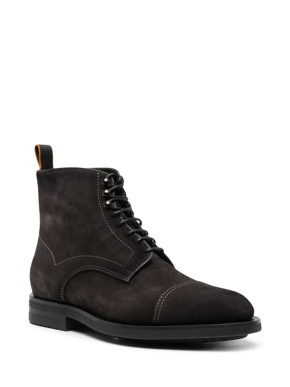suede lace-up boots - 2